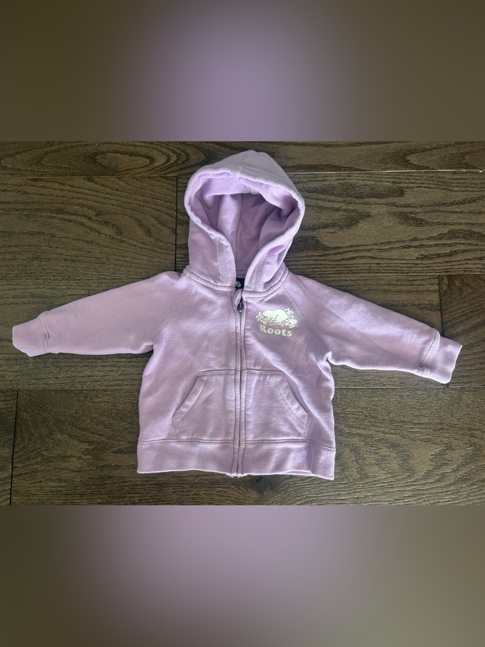 Roots Size 6-12 month Baby Girl's Full Zip Hoodie Sweatshirt